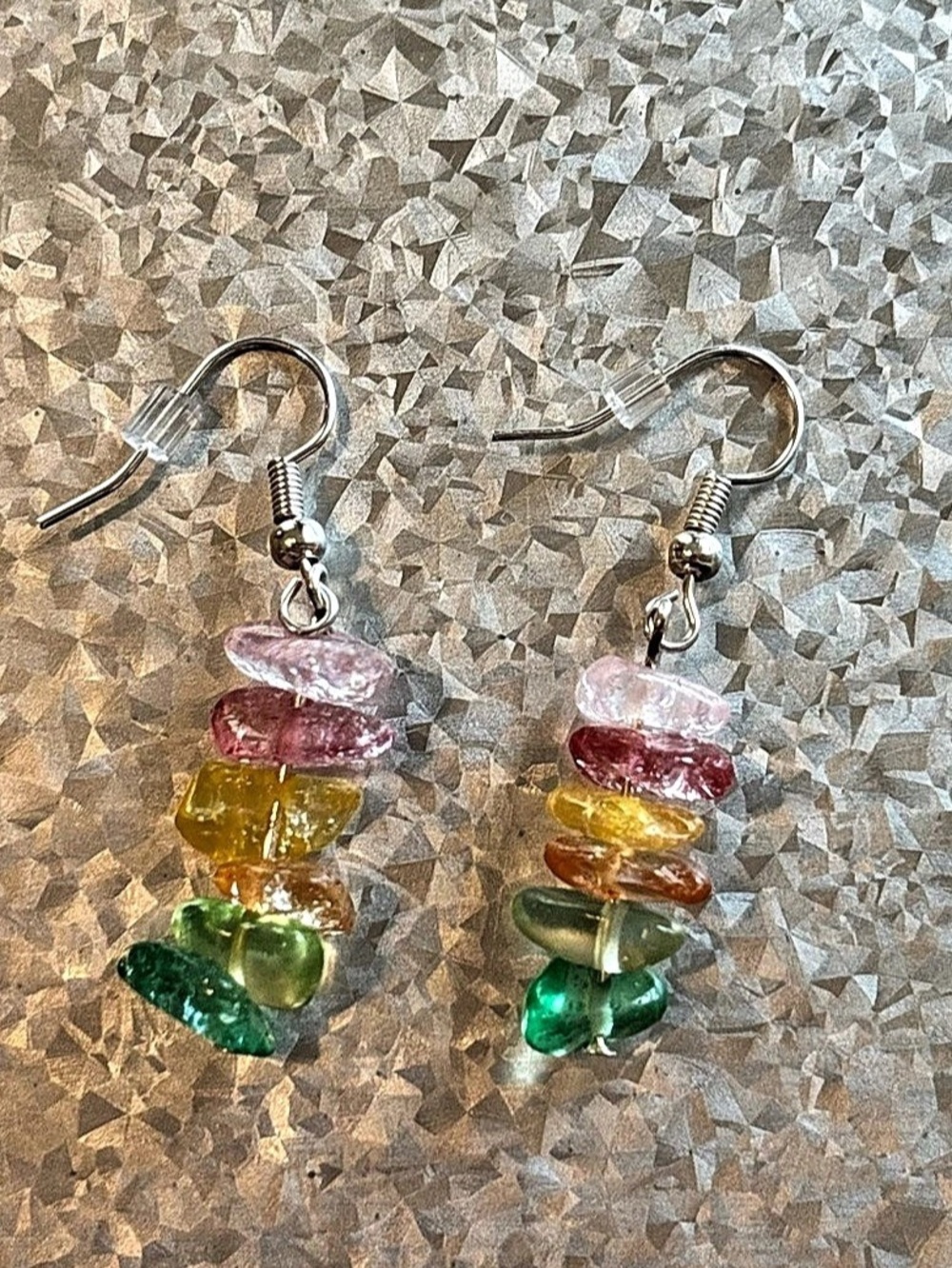 Multicolor Handmade Gemstone Dangle Earrings